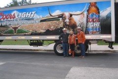 Longhorn Steer mascot for football team in Texas